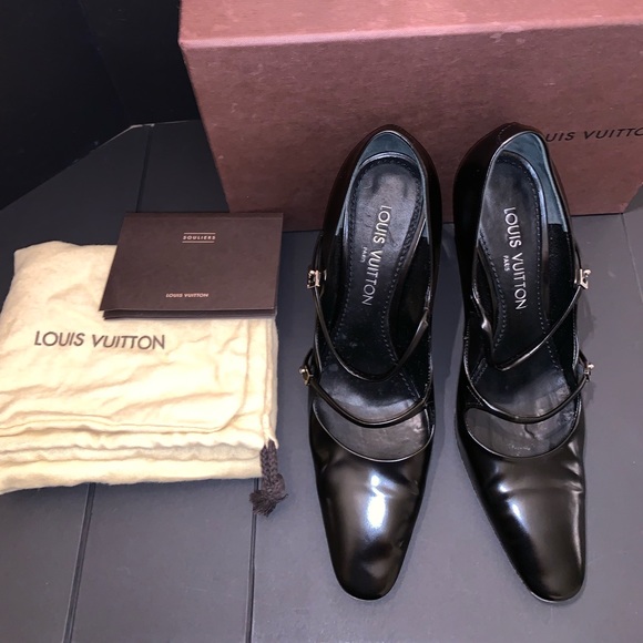 Louis Vuitton Shoes - Louis Vuitton Black Double Strap Mary Jane pumps
